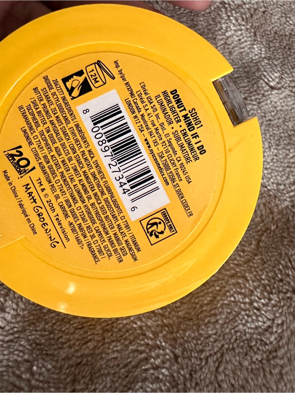 NYX Donut Highlighter Compact — Sunshine Yellow